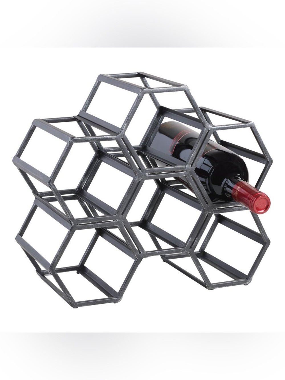 World Market Modern Hexagon Metal Wine Rack